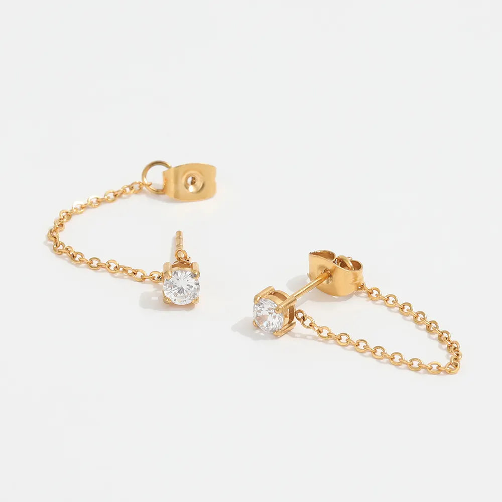 Link Chain Drop Earrings | 18K Gold Plated