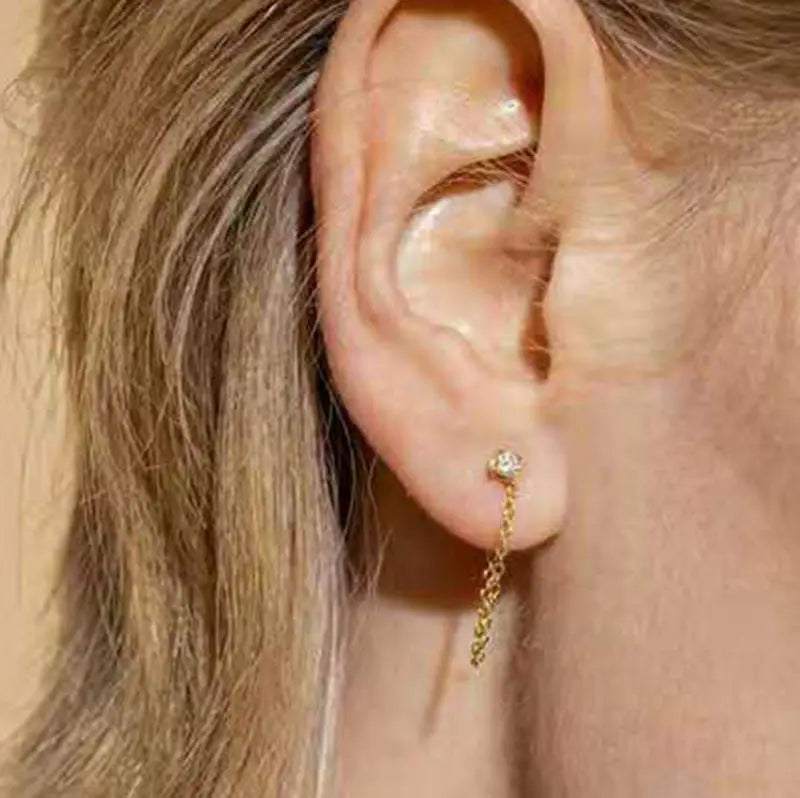 Link Chain Drop Earrings | 18K Gold Plated