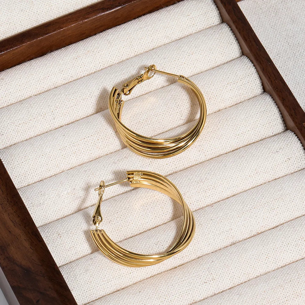 Multi-Layered Twisted Earrings