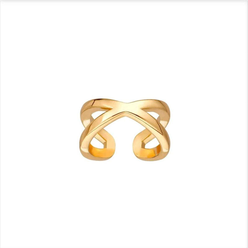 Double-layer Cross Cuff Earrings