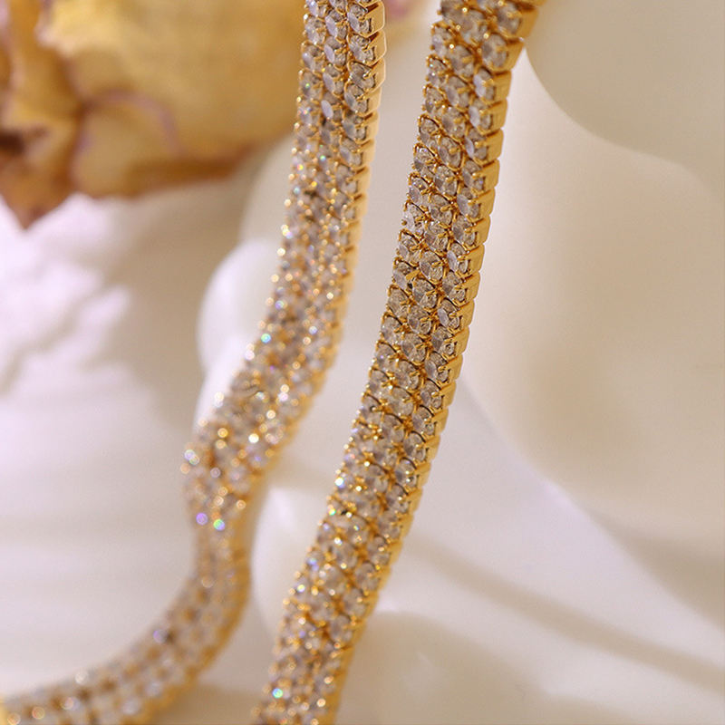 Three Lines Cubic Zirconia Tennis Bracelet