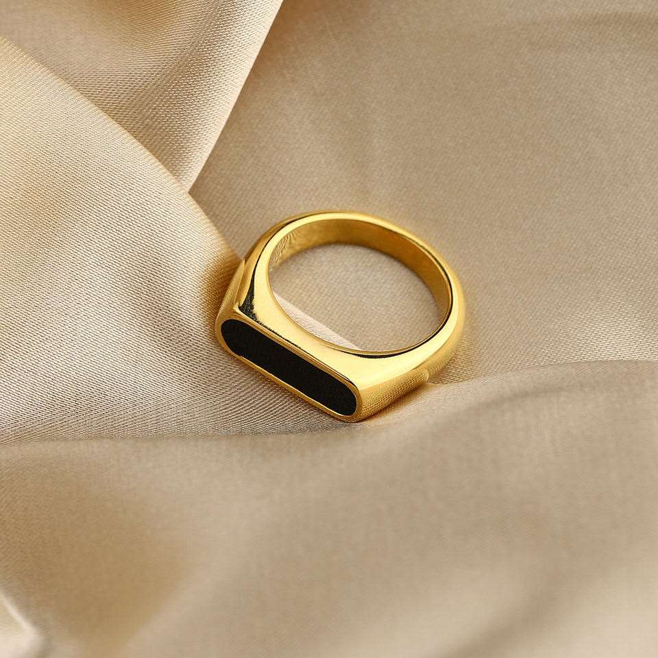 Enamel Rectangle Statement Ring