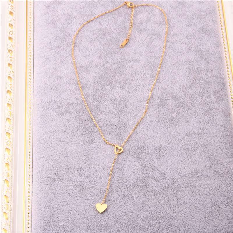 Double Heart 18K Gold Plated Pendant Necklace