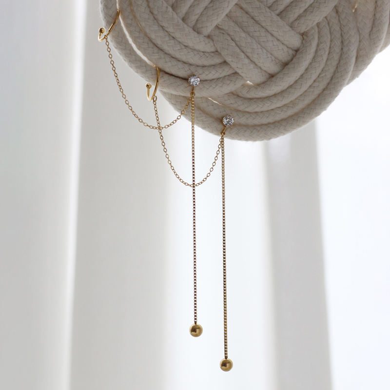 Tassel Chain 18K Gold Plated Earrings