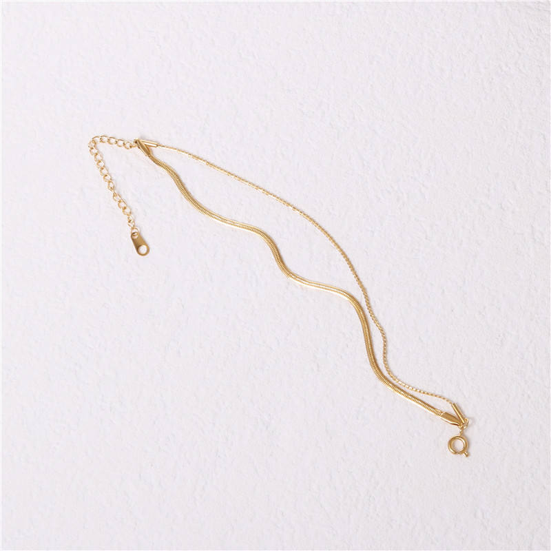 Double-layer 18K Gold Plated Chain Bracelet