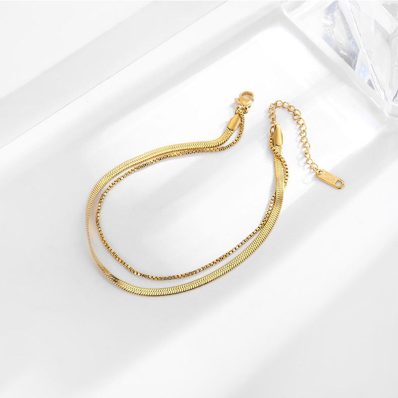 Snake Chain 18K Gold Plated Anklet