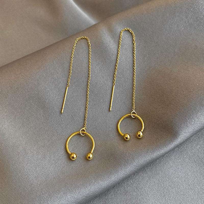 Cuff Chain Wrap Tassel Earrings