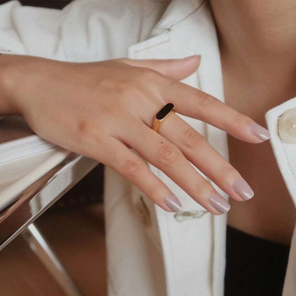 Enamel Rectangle Statement Ring