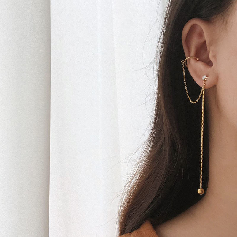 Tassel Chain 18K Gold Plated Earrings