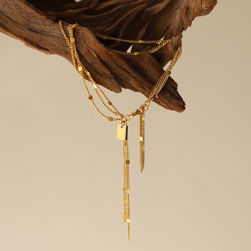Sparkling Three Layer Tassel Bracelet