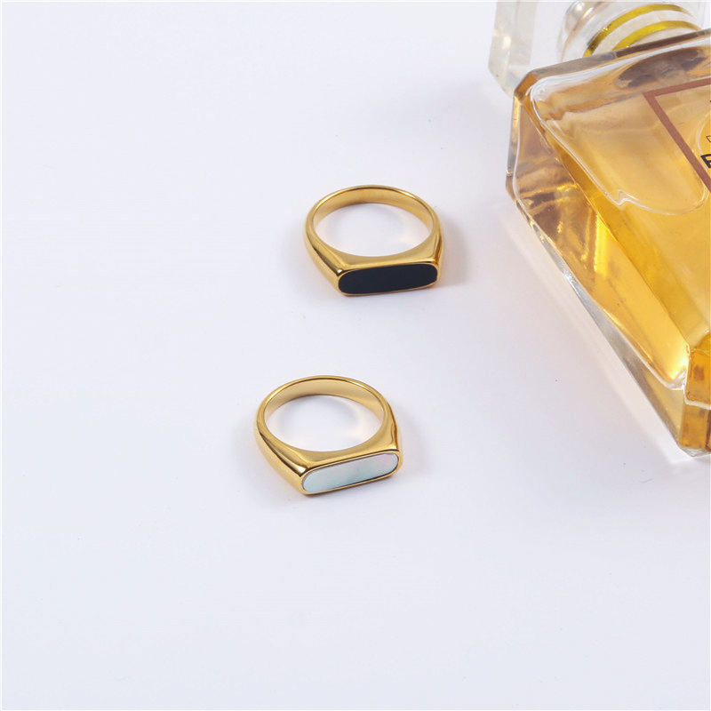 Enamel Rectangle Statement Ring