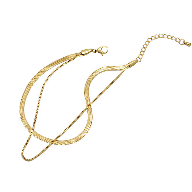 Snake Chain 18K Gold Plated Anklet