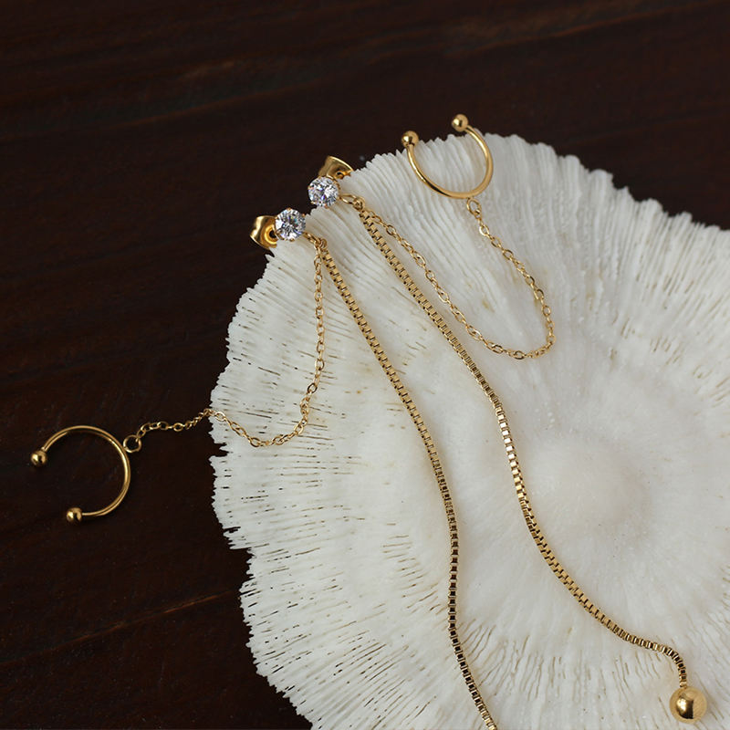 Tassel Chain 18K Gold Plated Earrings
