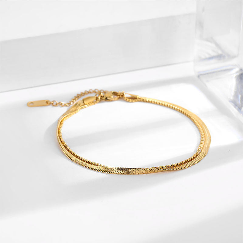 Snake Chain 18K Gold Plated Anklet