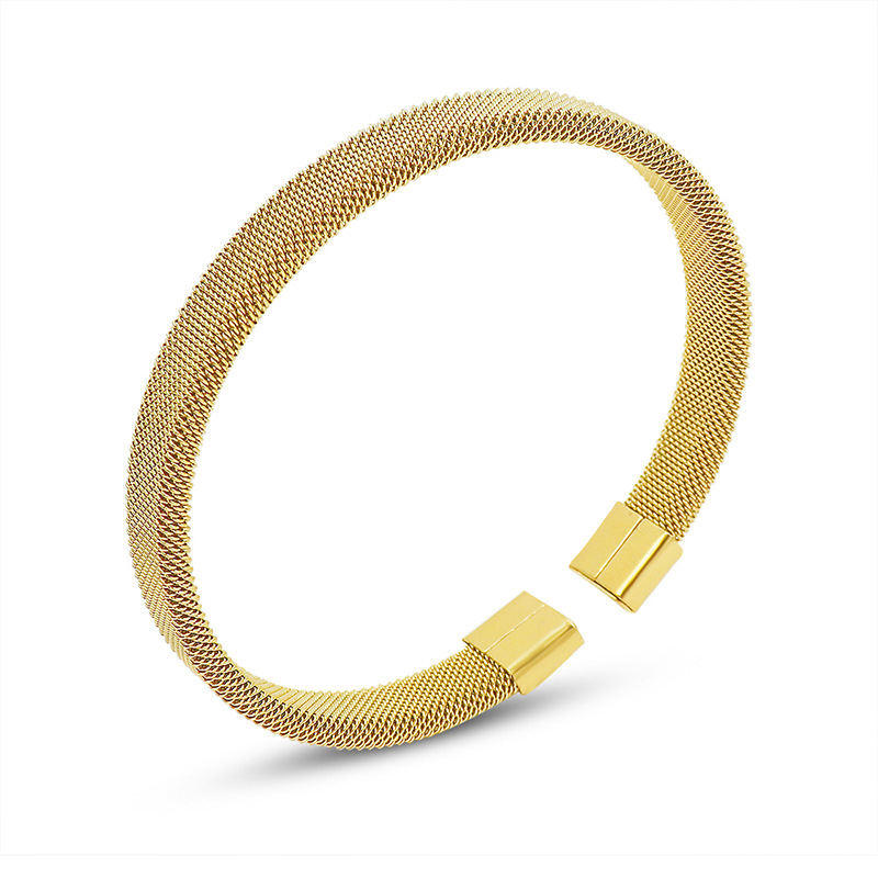 French Style Weaving Design Cuff Bangle