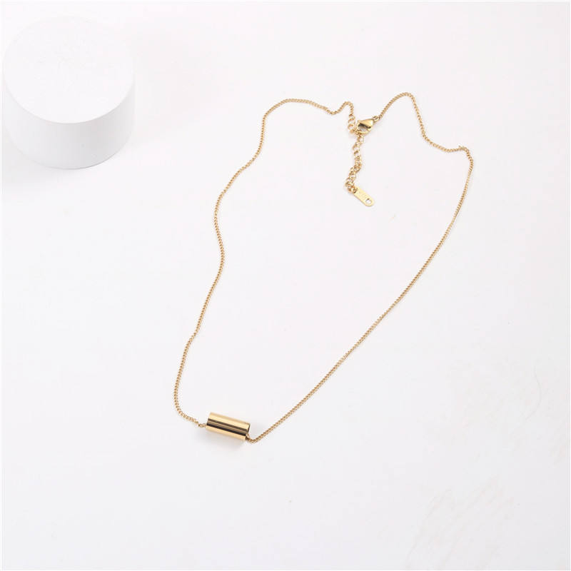 Minimalist Tube Pendant Necklace