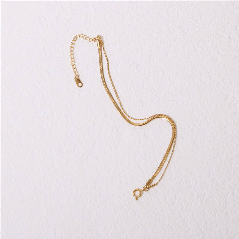 Double-layer 18K Gold Plated Chain Bracelet