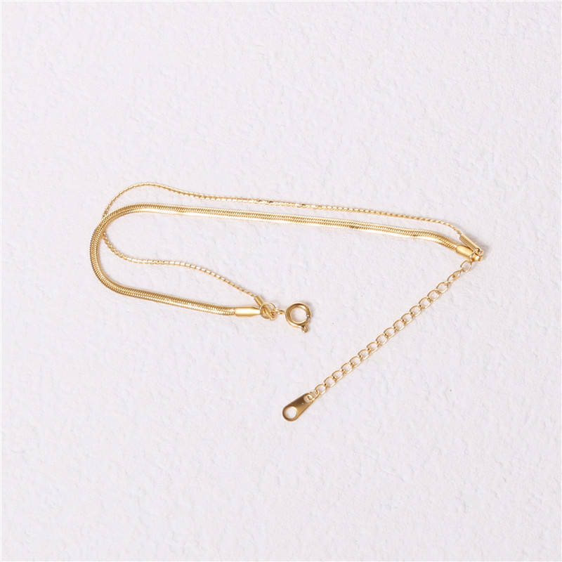 Double-layer 18K Gold Plated Chain Bracelet