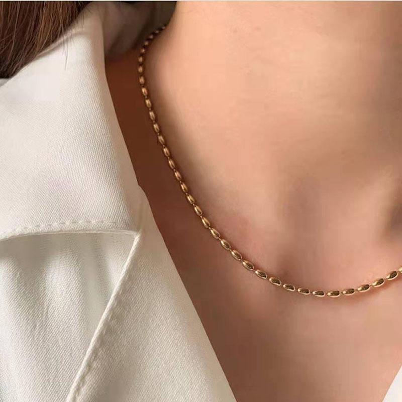 Beads 18K Gold Plated Choker Necklace