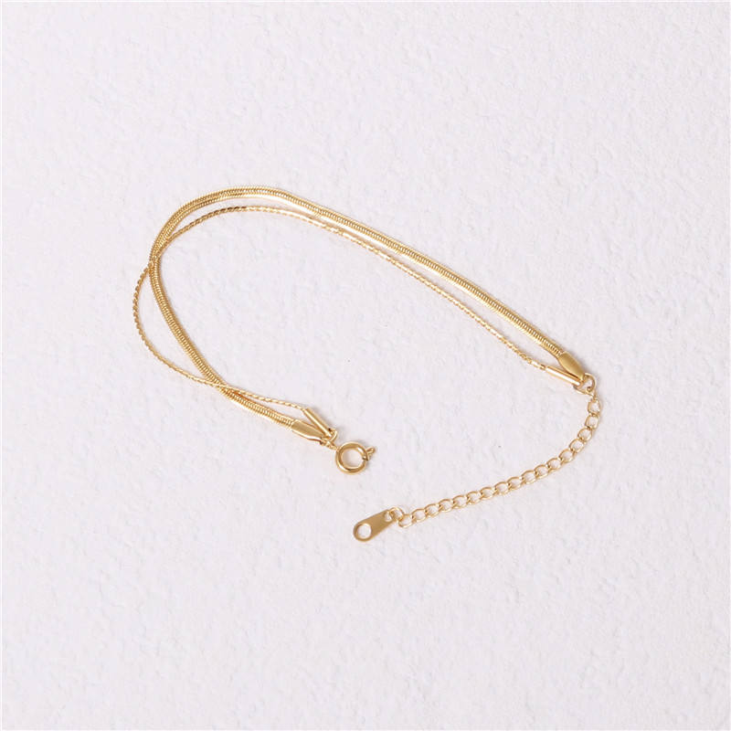 Double-layer 18K Gold Plated Chain Bracelet