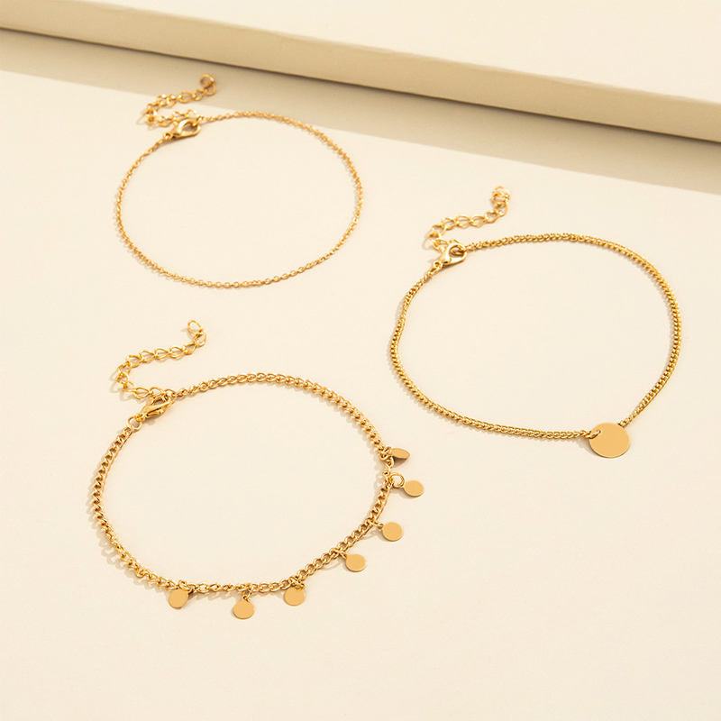 Bohemian Charm Set of 3 Anklet