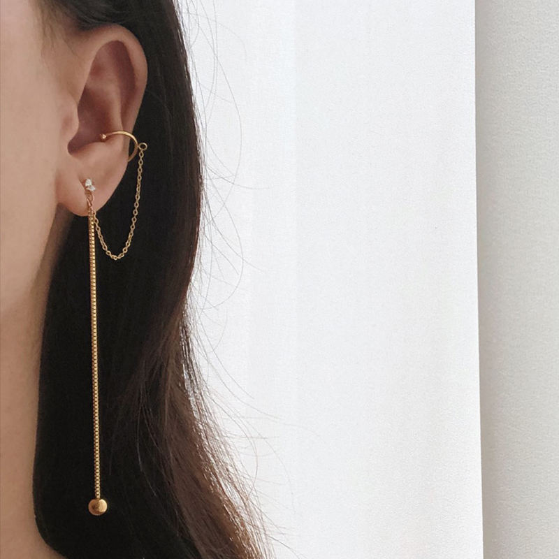 Tassel Chain 18K Gold Plated Earrings