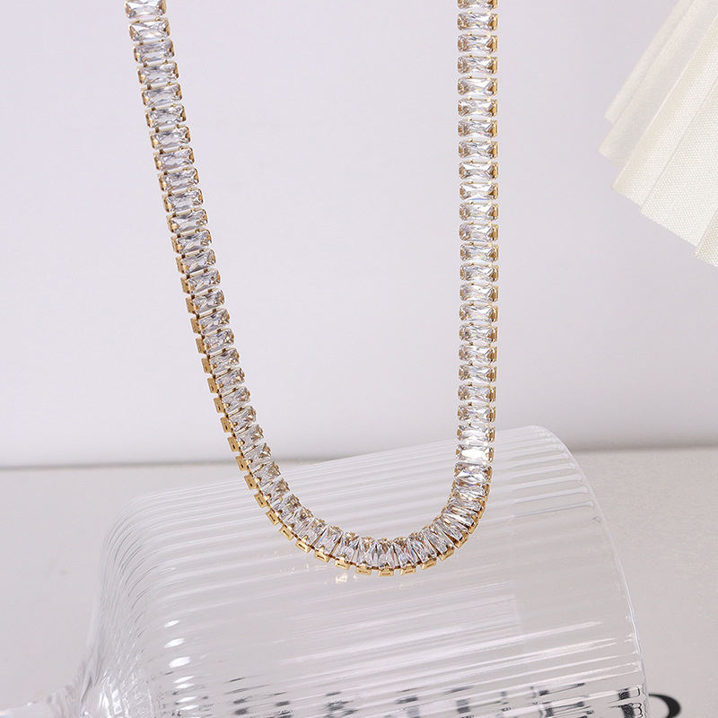 Tennis Necklace & Bracelet | Cubic Zirconia | 18K Gold Plated