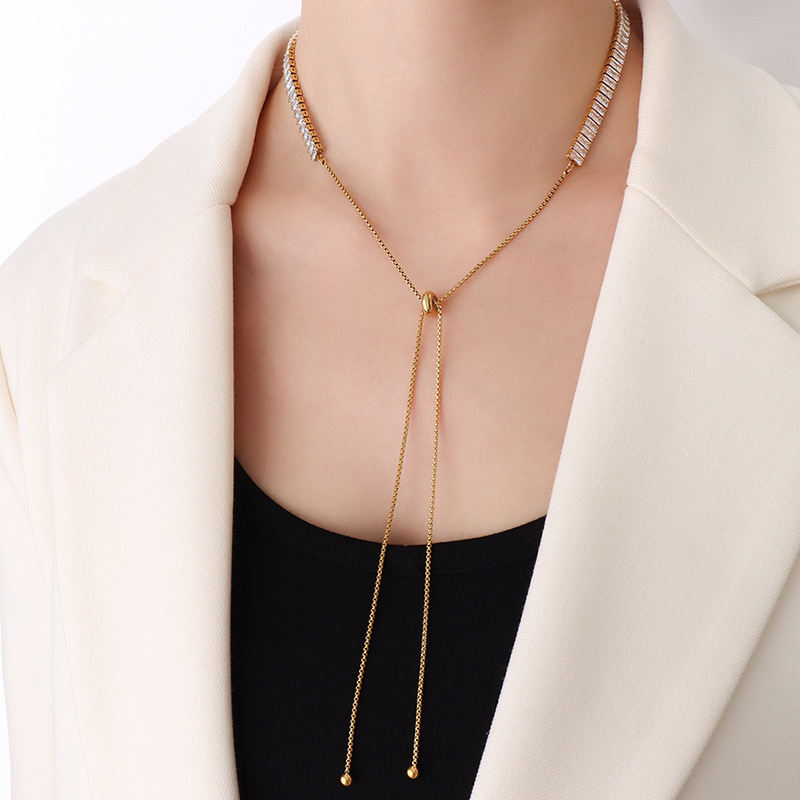 Tennis Necklace & Bracelet | Cubic Zirconia | 18K Gold Plated