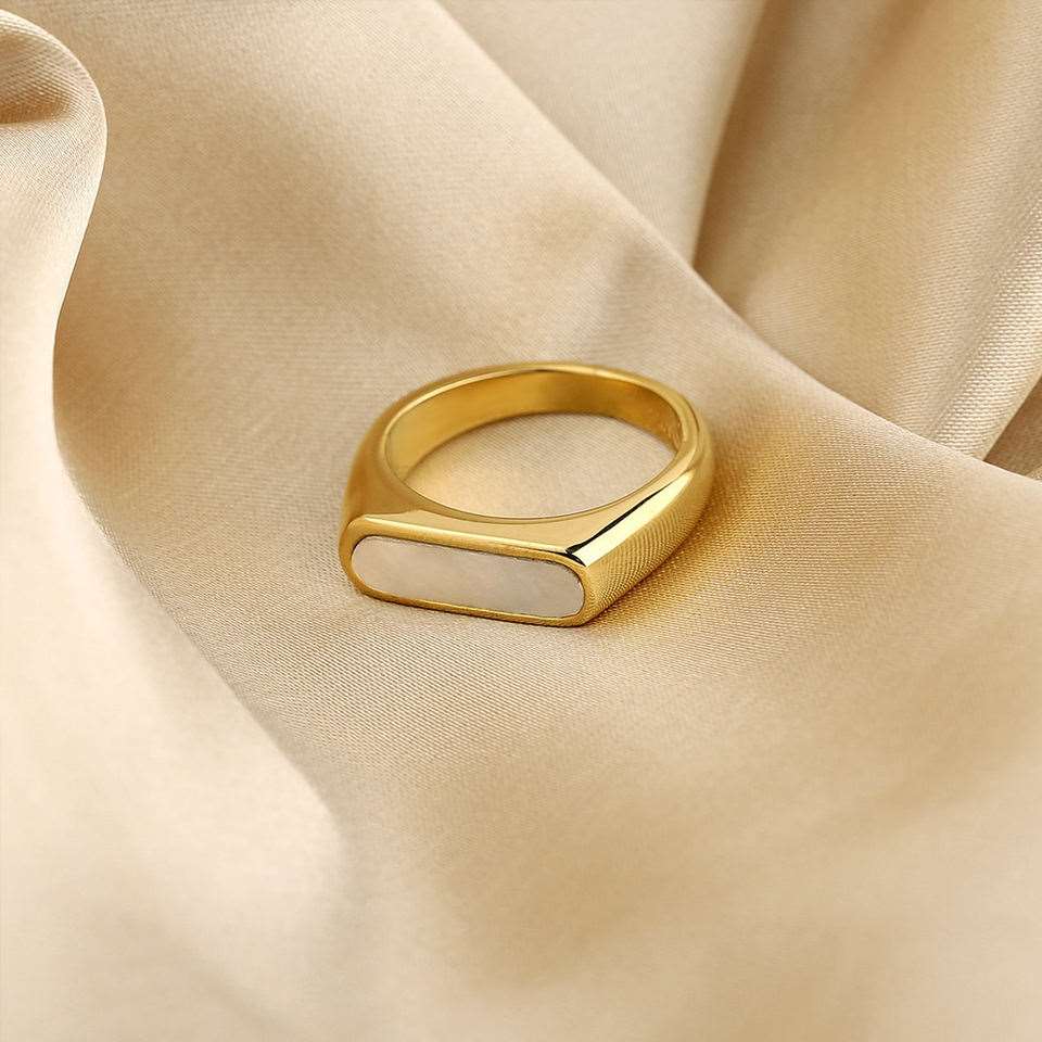 Enamel Rectangle Statement Ring