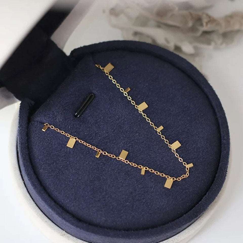 Dainty Choker 18K Gold Plated Charm Necklace