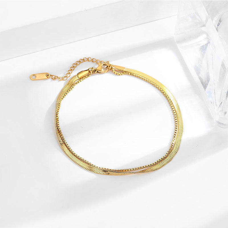 Snake Chain 18K Gold Plated Anklet