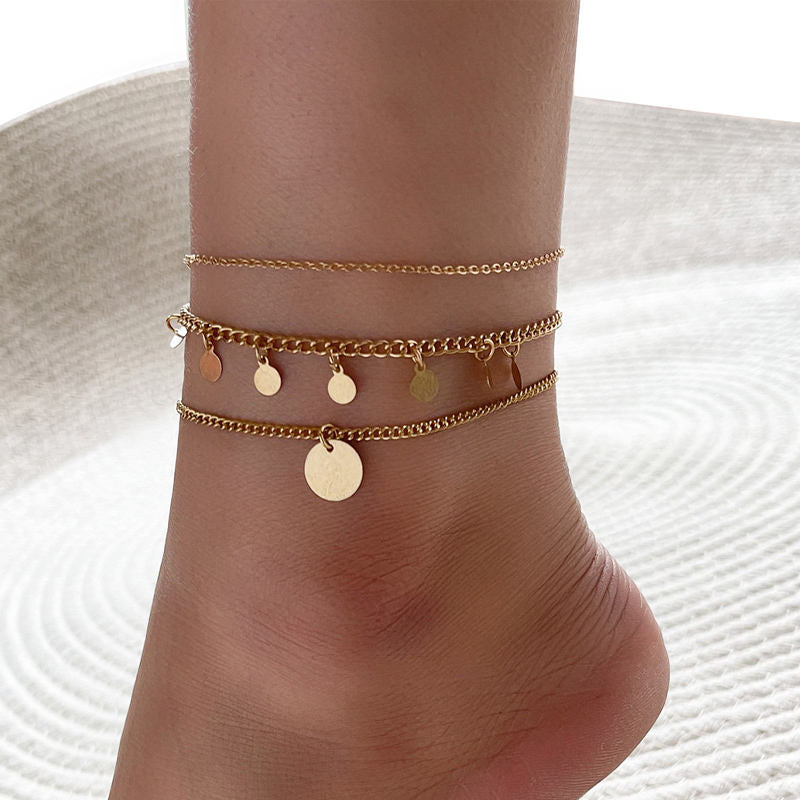 Bohemian Charm Set of 3 Anklet