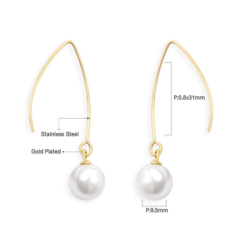 Pearl Drop 18K Gold Plated Earrings
