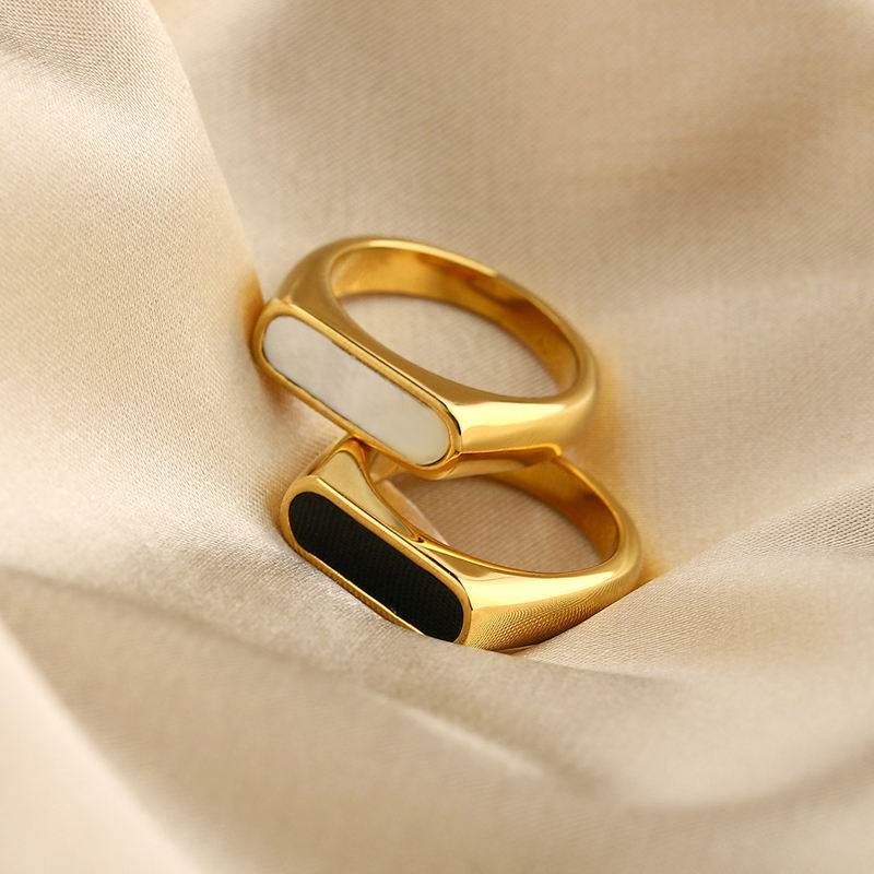 Enamel Rectangle Statement Ring