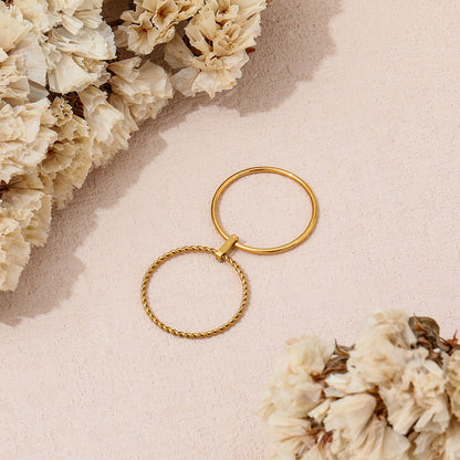 2pc/set Dainty Ring | 18K Gold Plated