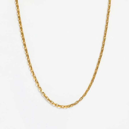 Box Chain Necklace | 18K Gold Plated
