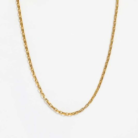 Box Chain Necklace | 18K Gold Plated
