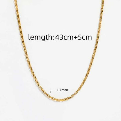Box Chain Necklace | 18K Gold Plated