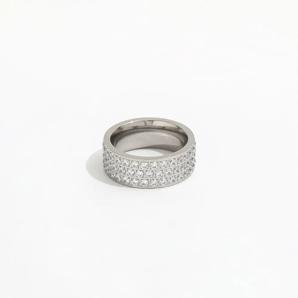 CZ Paved Band Ring | 18K Gold Plated
