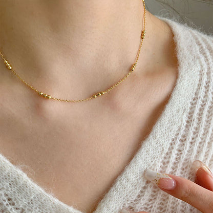 Bead Chain Necklace | 18K Gold Plated