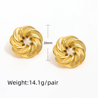 Twisted Stud Earrings | 18K Gold Plated