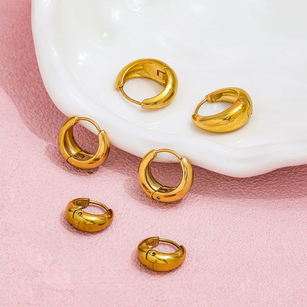 Chunky Huggie Earrings | 18K Gold Plated