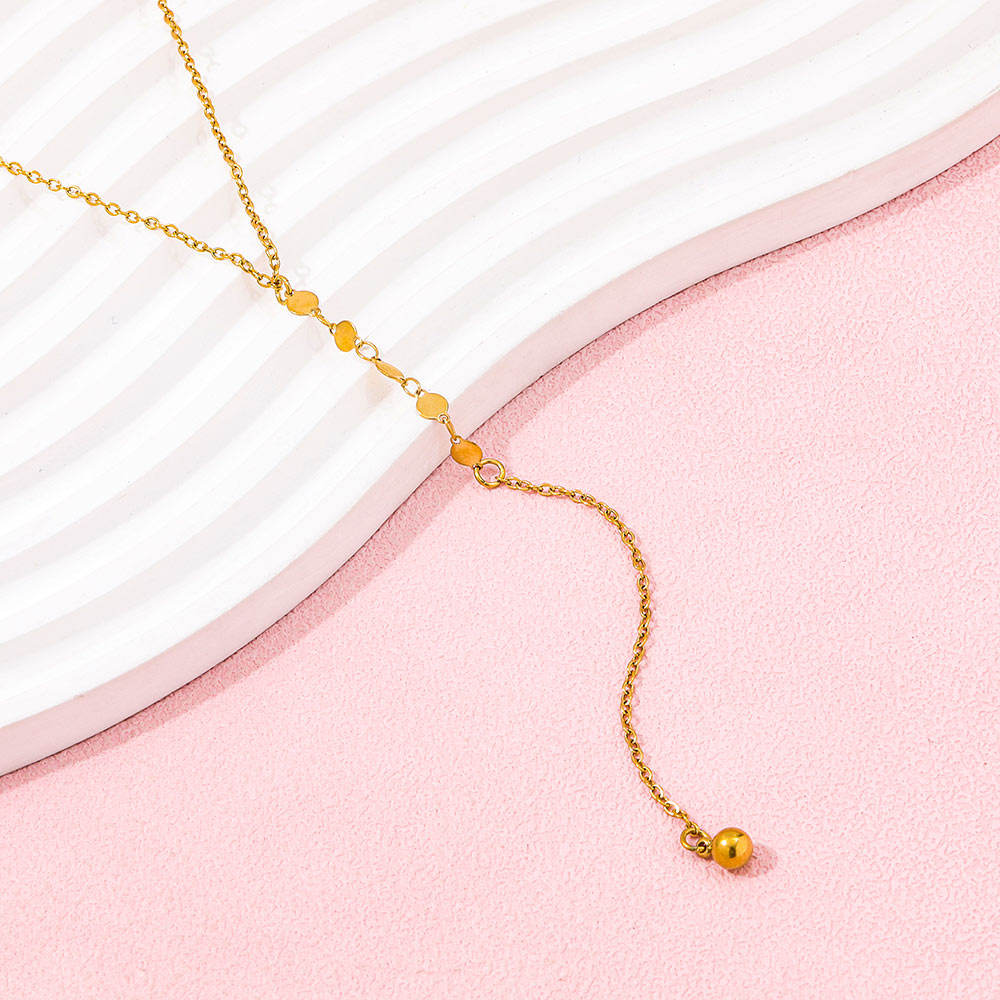 Y Tassel Pendant Necklace | 18K Gold Plated