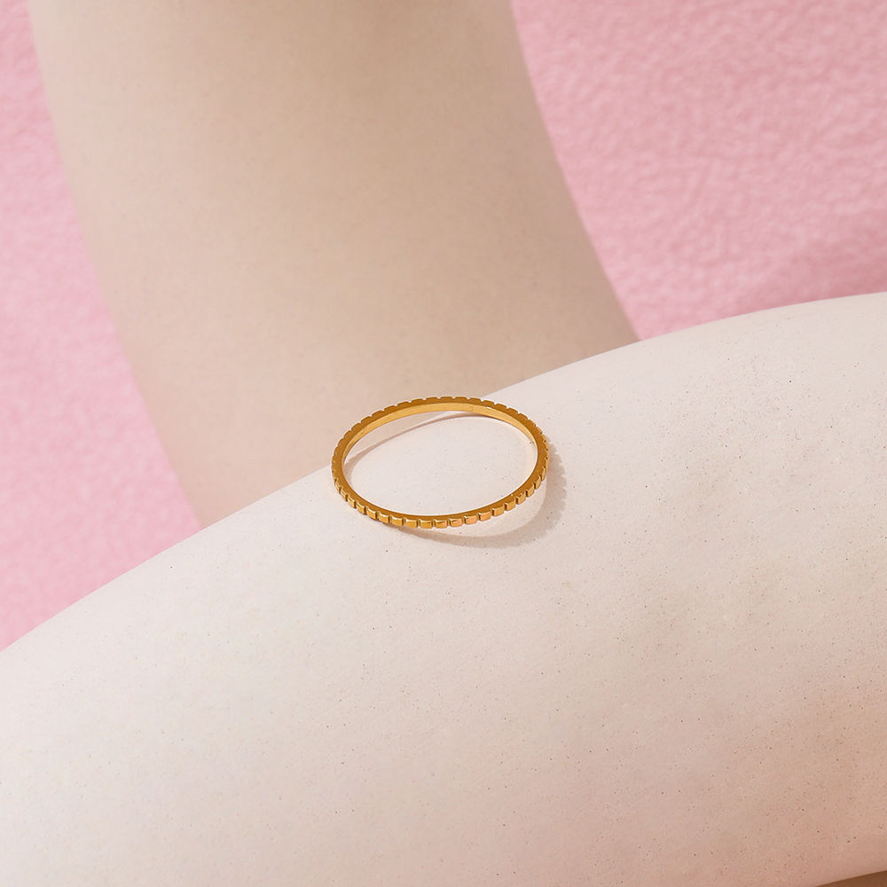 Dainty Gear Shape Ring | 18K Gold Plated