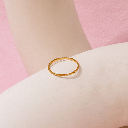Dainty Gear Shape Ring | 18K Gold Plated