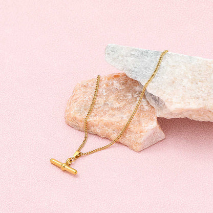 Toggle Bar Pendant Necklace | 18K Gold Plated