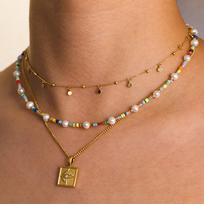 Dot Charm Necklace | 18K Gold Plated