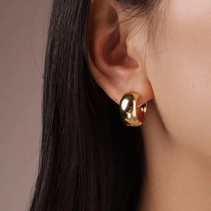 Circle Hoop Earrings | 18K Gold Plated