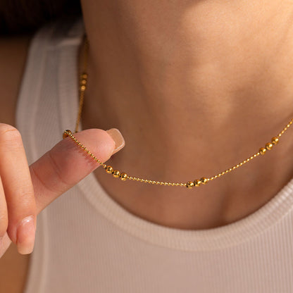 Bead Chain Necklace | 18K Gold Plated