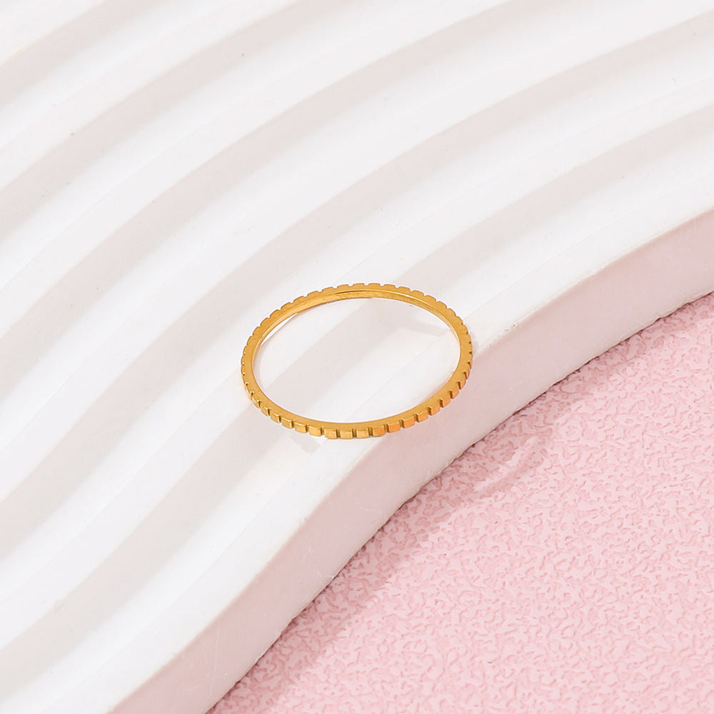 Dainty Gear Shape Ring | 18K Gold Plated
